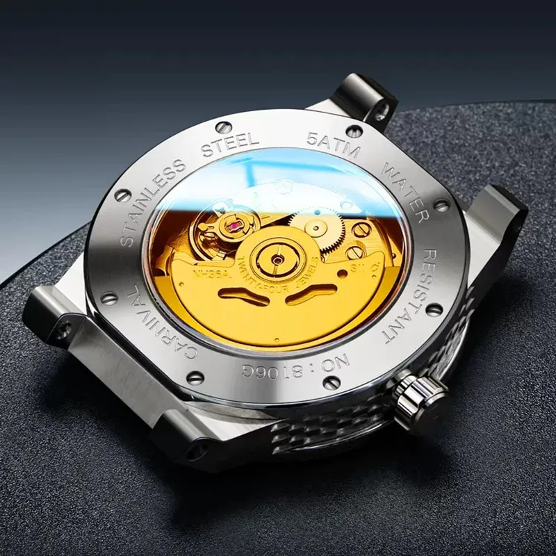 Relogio Masculino CARNIVAL Mechanical Business Watch for Men Brand Luxury Automatic Wrist Watch NH36A Movement 2023 Reloj Hombre