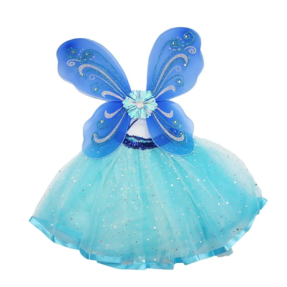 

2Pcs set Kids Fairy Costume Toddler Slip Skirt Wing Girls High Quality Material Comfortable Easy Gorgeous