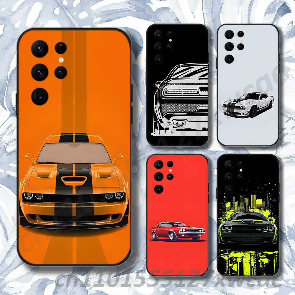 Чехол для телефона D-Dodge C-Challenger S-RTs для Samsung S10, S21, FE, S21, S26, S25, S24, S23, Ultra, S9, S22, Plus, черный, противоударный, мягкий