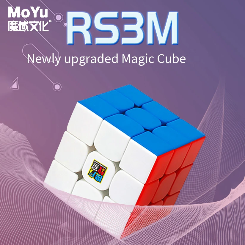 

MoYu RS3M 3x3 Magnetic Magic Cube 3x3x3 Maglev Professional Speed Cube Speed Puzzle Children's Fidget Toys