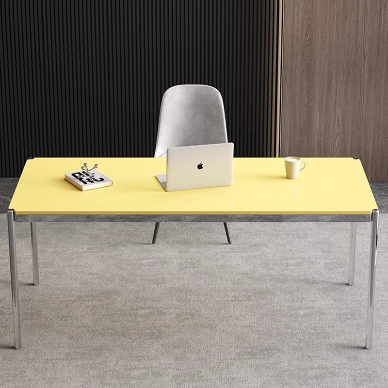 Meja Kantor Minimalis Estetis, Meja Komputer Eksekutif Berdiri, Meja Resepsionis Kantor, Desain Display, Escrivaninha, Perabot Rumah