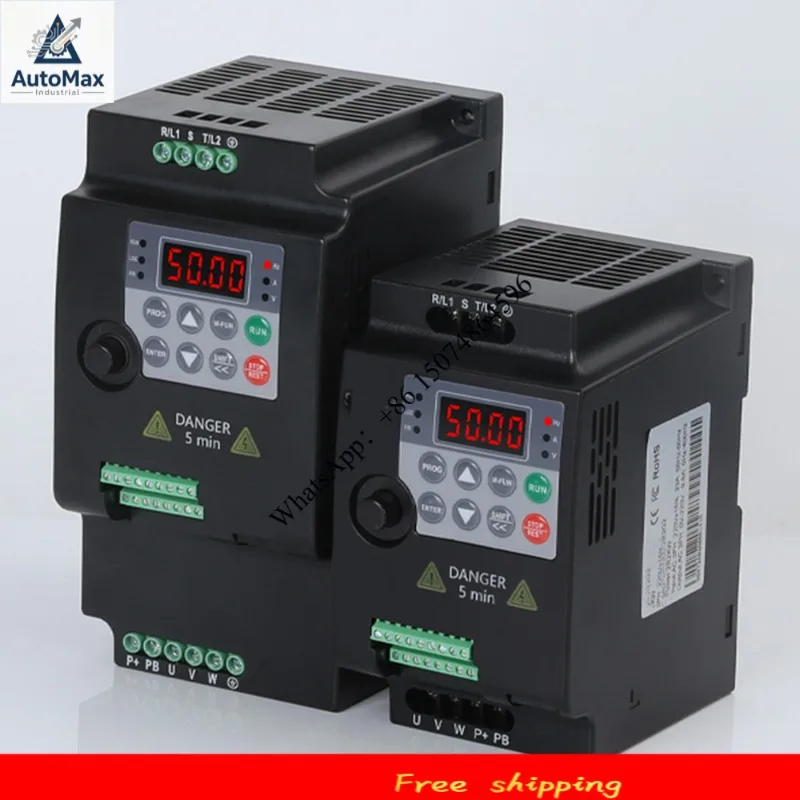220V 0.75/1.5/2.2 KWEconomical VFD Variable Frequency Drive Converter Inverter 380V 4 5.5 KW Motor Speed Controller