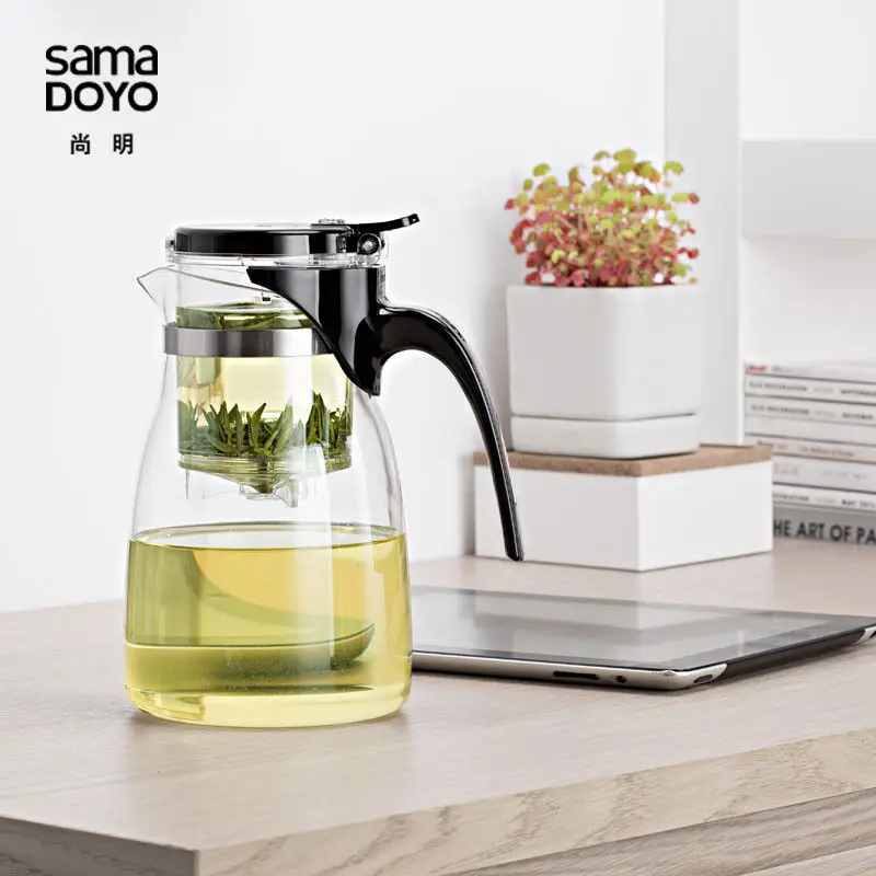 

[GRANDNESS] Samadoyo art tea cup SAMA A-14 High Grade Kungfu Teapot & Mug 900ml Heat resistant glass teapot with infuser