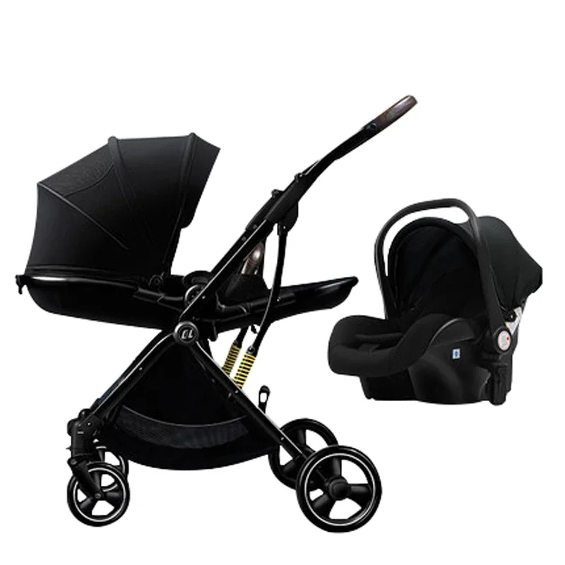 Carrinho de bebê com assento de carro, Luxo Viagem Guggy Carriage, Carrinho e Pram, Maman Casa Coches, 3 em 1