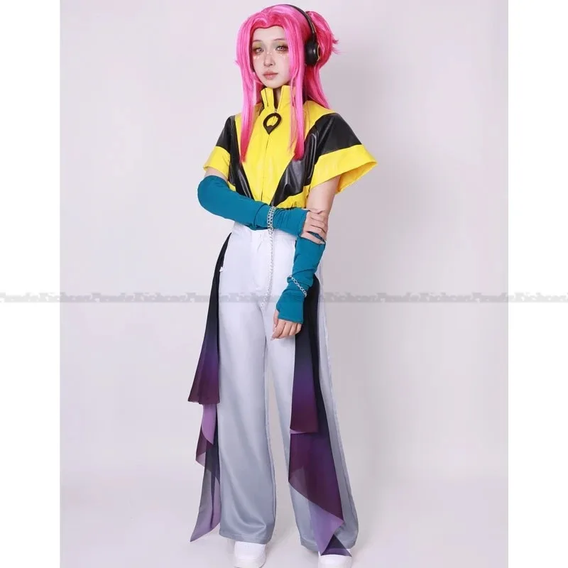 

Game HEARTSTEEL Cosplay Costume LOL Women Roleplay Fantasia Outfits Wig Alune Casual Punk Suit Hallowen Full Sets;3,k8't,