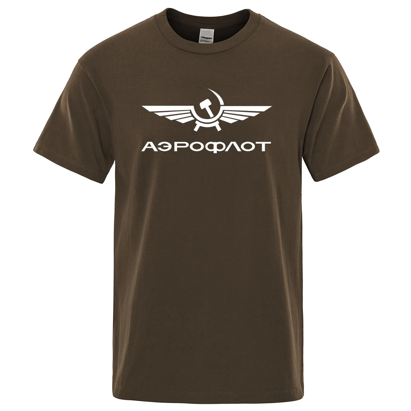 Aeroflot Aviation Russe Pilote Aerospace Aviateur T-Shirt Summer Cotton Punk Rock Fashion Tops O-Neck Stylish Mens T shirt