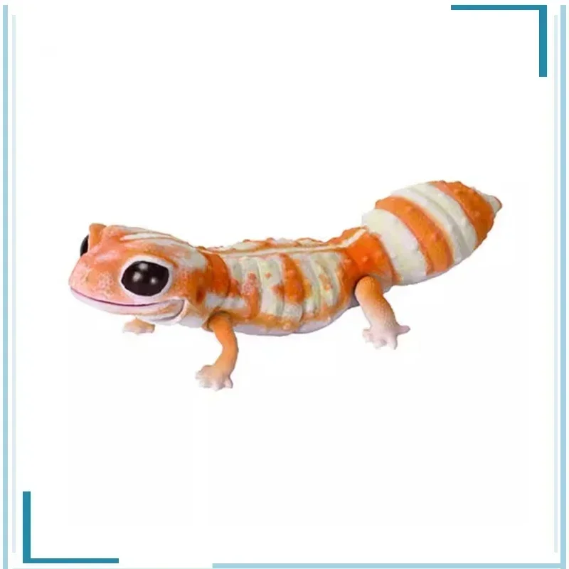 BANDAI Biology Illustrated Guide Blue Tongue Lizard Hemitheconyx Caudicinctus Active Joint Animal Keepsake Figure Model Toys