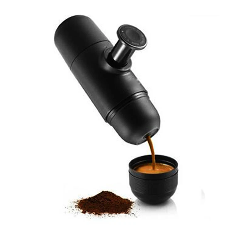 Mini máquina de café portátil para acampar al aire libre, Manual integrado, taza de café prensada a mano, viaje italiano, Coche