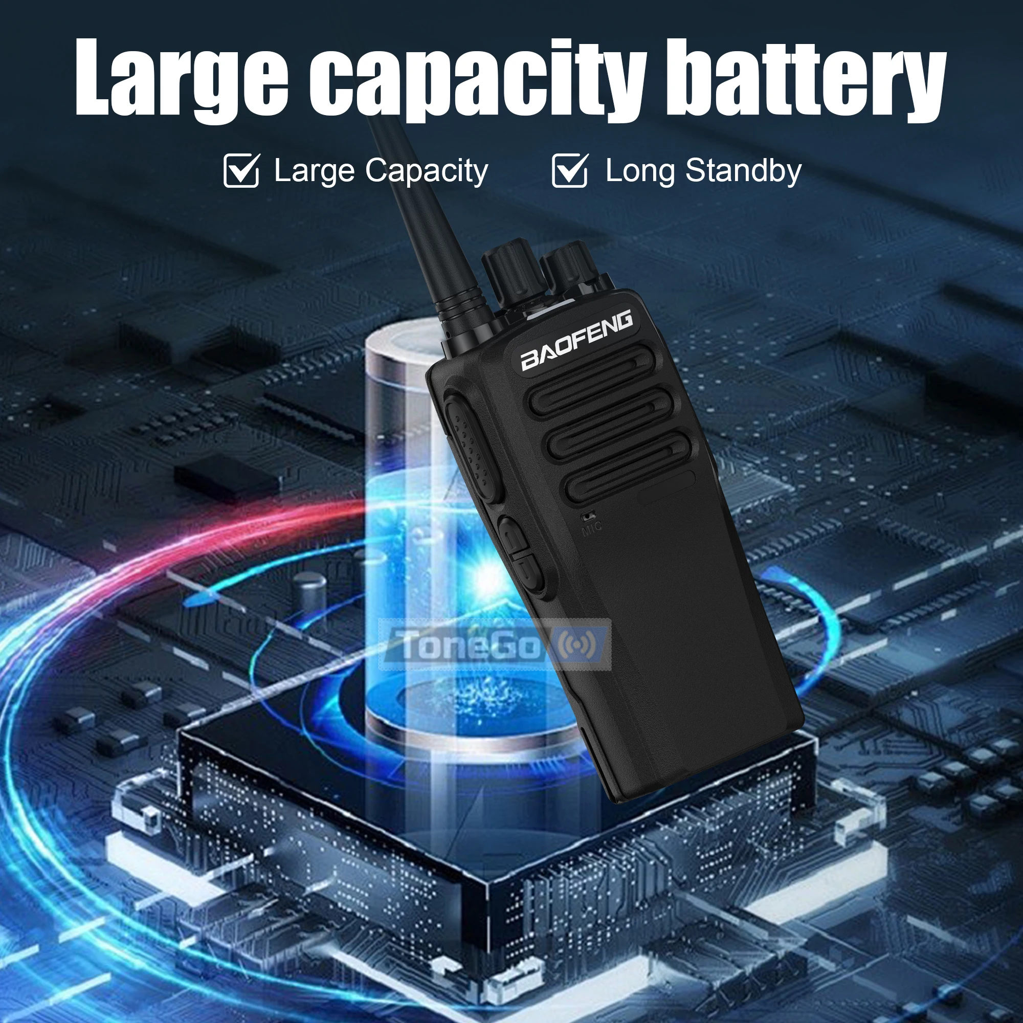 1/2 pces baofeng BF-1909 walkie talkie bf 1909 12w de alta potência de longo alcance uhf rádio em dois sentidos tipo-c transmissor de carregamento para caça