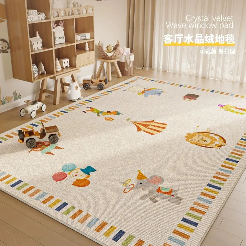Carpet Living Room Kid Room Crawling Play Mat Cute Cartoon Child Bedroom Rug Soft Non-slip Early Childhood Education Mats