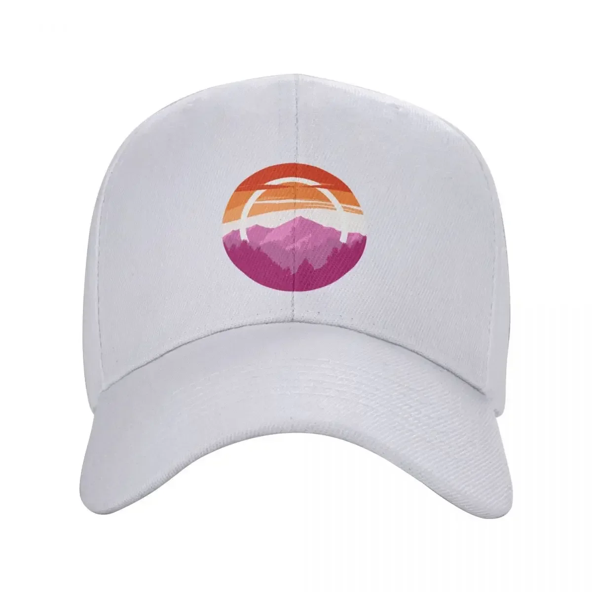 Pride Mountain (Subtle Lesbian Pride Flag Design) Cap baseball cap Fashion beach anime men hats Women's