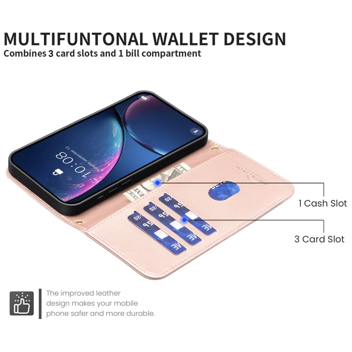 Luxury Leather Wallet Case For Xiaomi 13T Pro POCO X3 NFC X5 M3 M6 M7 Pro F3 F5 C31 C55 C75 Holder Flip Stand Cover Phone Coque