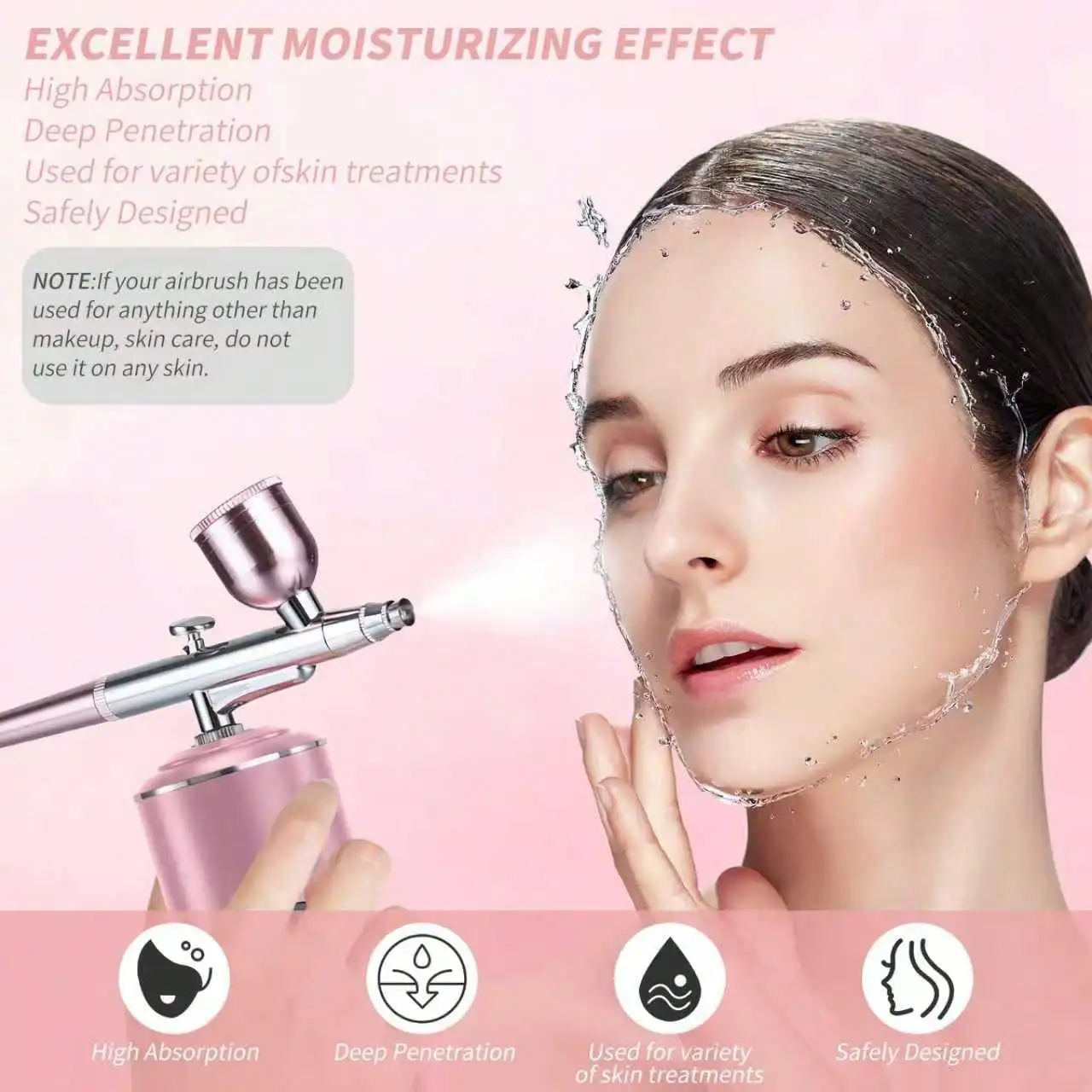 1pc Airbrush Kit With Compressor - Digital Display, 3-Speed Adjustment, Rechargeable 900mAh Lithium Battery, USB Charging , Cordless Airbrush Machine For Manicure, Make-Up, Painting, Cake Decoration