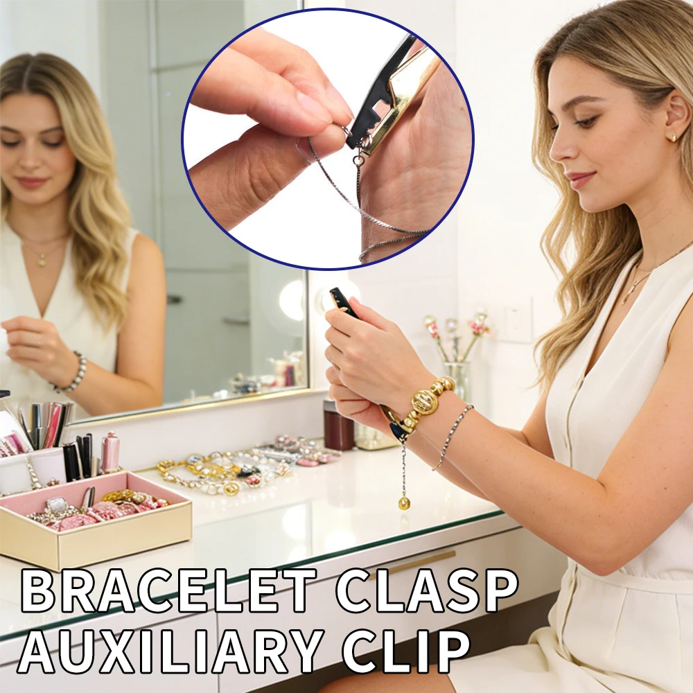 Bracelet Assist Device, Bracelet Wearing Tool, One-hand Bracelet Assist Clip, Gold and Silver Thin Chain Manual Buckle Chain