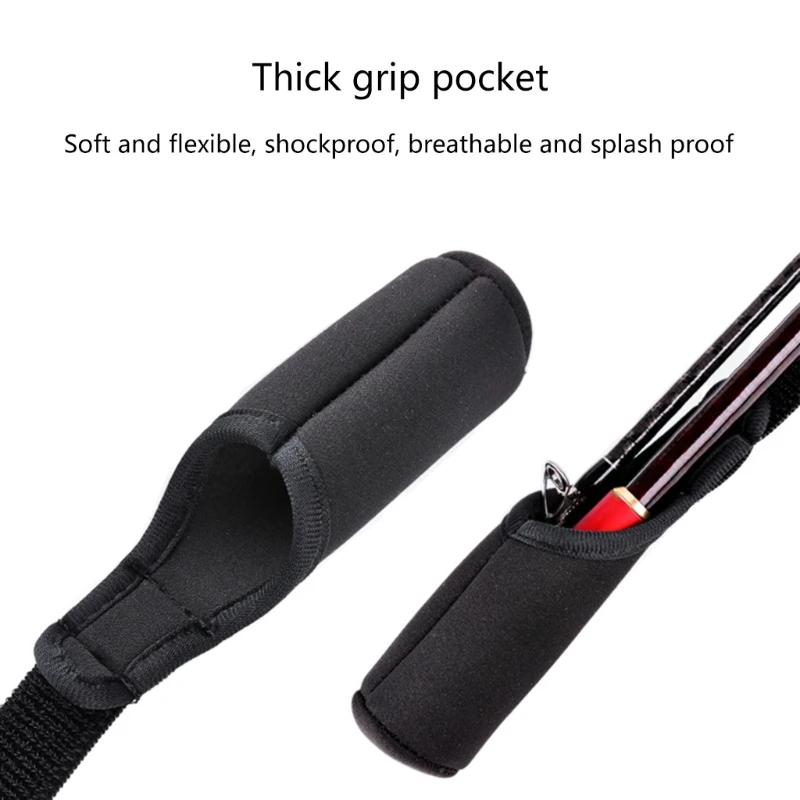 Fishing Rod Socks Srtap Fishing Pole Sleeves Belt Rod Protector Adjustable Rod Cover Protector for Fishing Rod Tube-Case