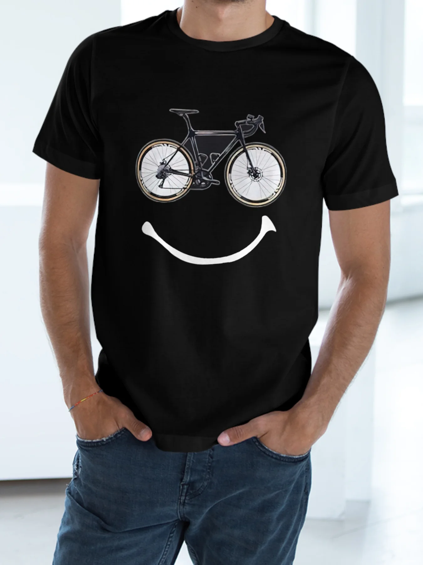 

Novelty T-Shirt with a Round Neck And Short Sleeves, Perfect for Summer Casual Wear.