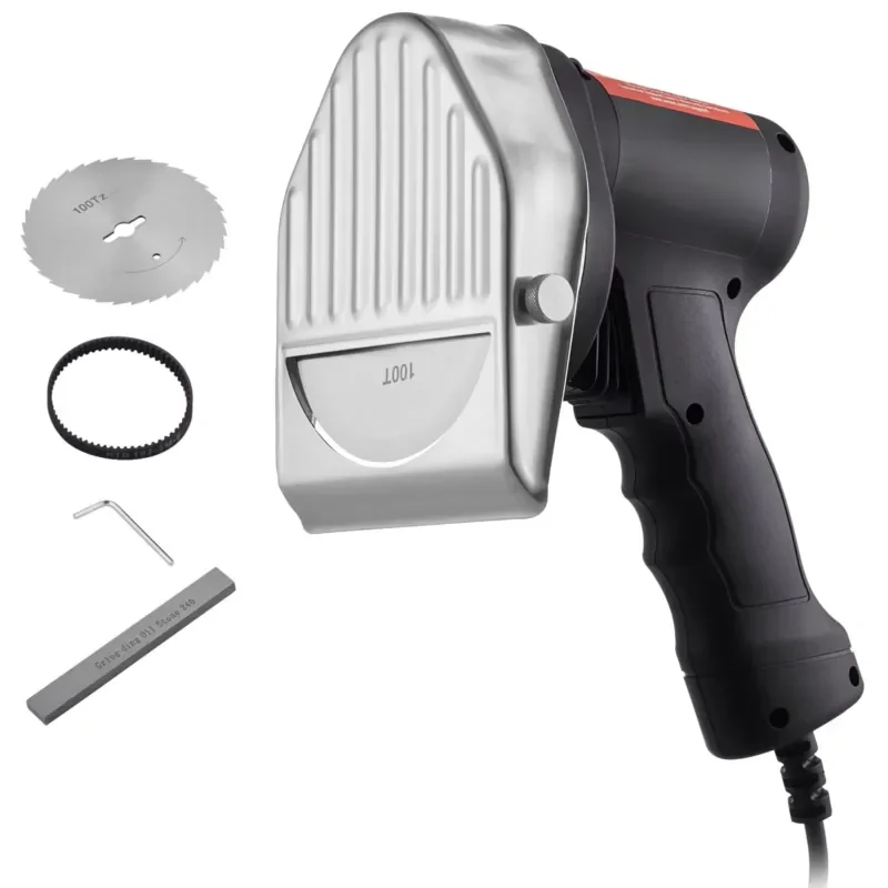 2026 80W Electric Slicer for Turkish Kebab Gyro Shawarma Commercial Food Cutter Stainless Steel Rotisserie Meat Slicing