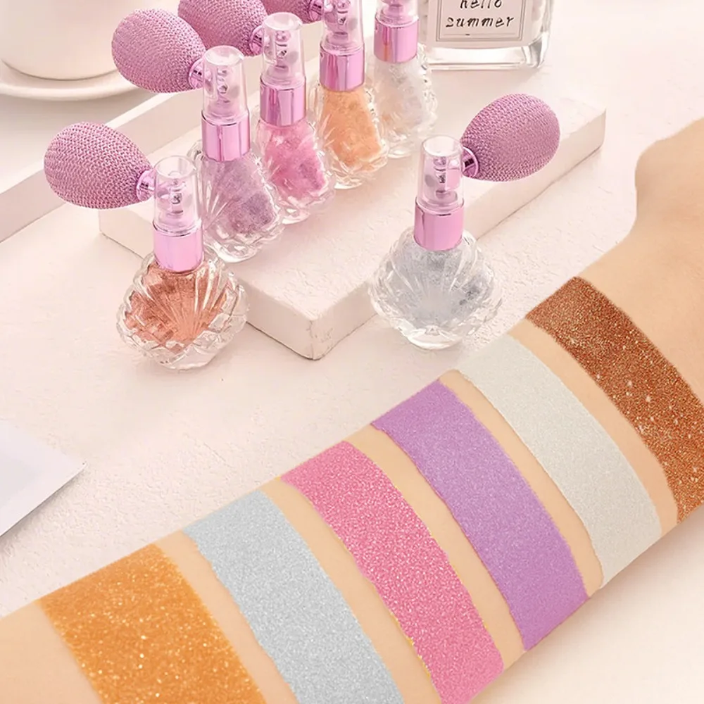 5-kleuren Shimmer Powder Spray voor lichaamsgezicht Haar Make-up Glitter Markeerstift Verhelderende Sparkle Party Cosmetica Make-up glitter