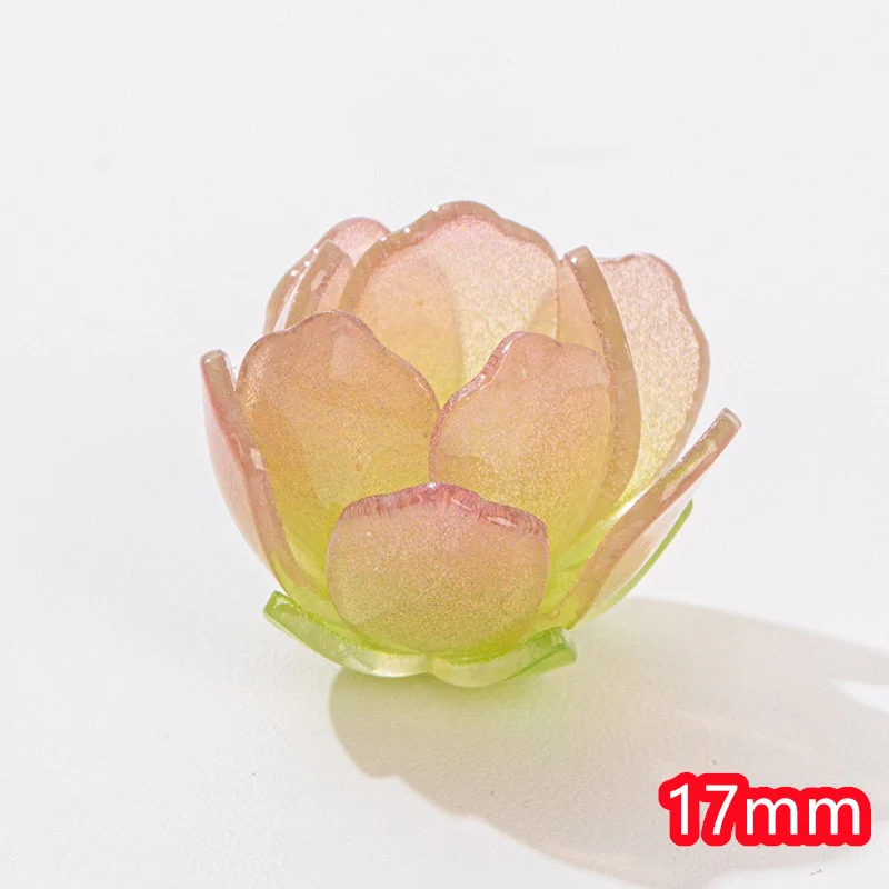 Nieuwe aangekomen 50 stks/partij 17mm kleur print cartoon bloemen vorm acryl handgemaakte knoppen vorm diy sieraden kledingstuk haar accessoire