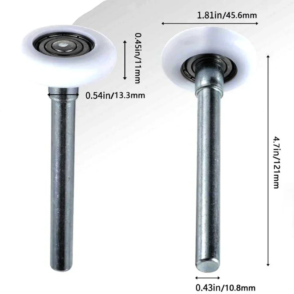 Nylon Garage Door Rollers 10 Pack 2 Inch With 6200-zz Bearings Low Noise Steel Stem For Home Garage Door