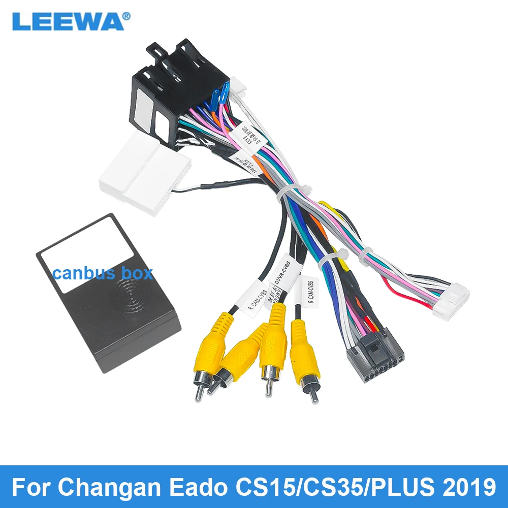 

LEEWA Car 16PIN Android Radio Power Cable Adapter With Canbus Box For Changan Eado CS15/CS35/PLUS (2019) Audio Wiring Harness