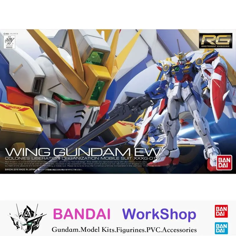 

Bandai Original Gundam 1/144 RG 20 XXXG-01W Wing Gundam EW Action Figure Assembly Model Kit Collectible Gifts