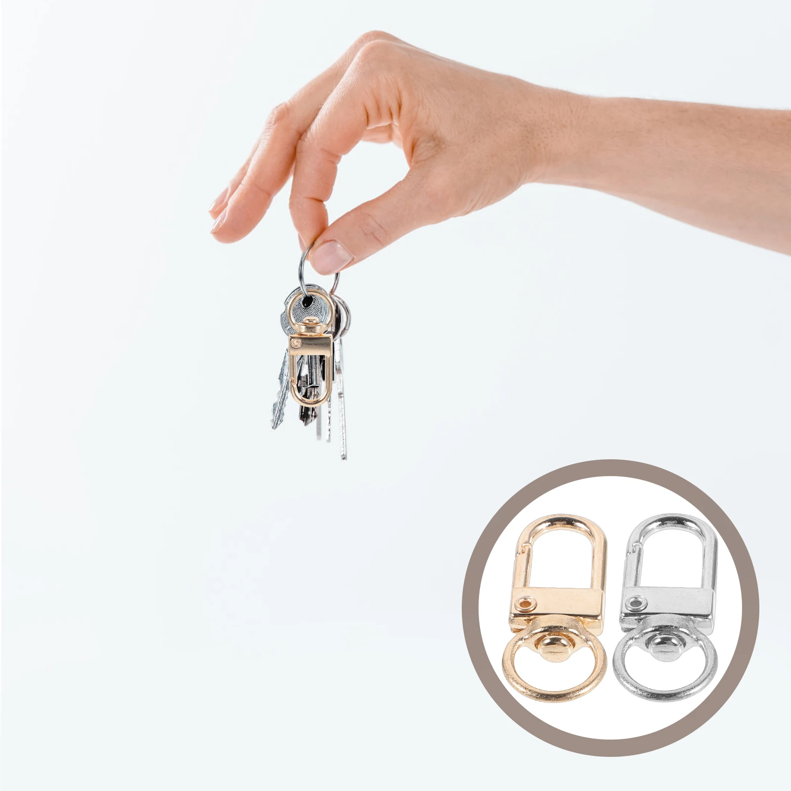 

Metal Key Clips Hooks Keychains Buckle Detachable Zinc Alloy Keychain Lanyard Keyring Clip Organizer Safety Clasp Keeper