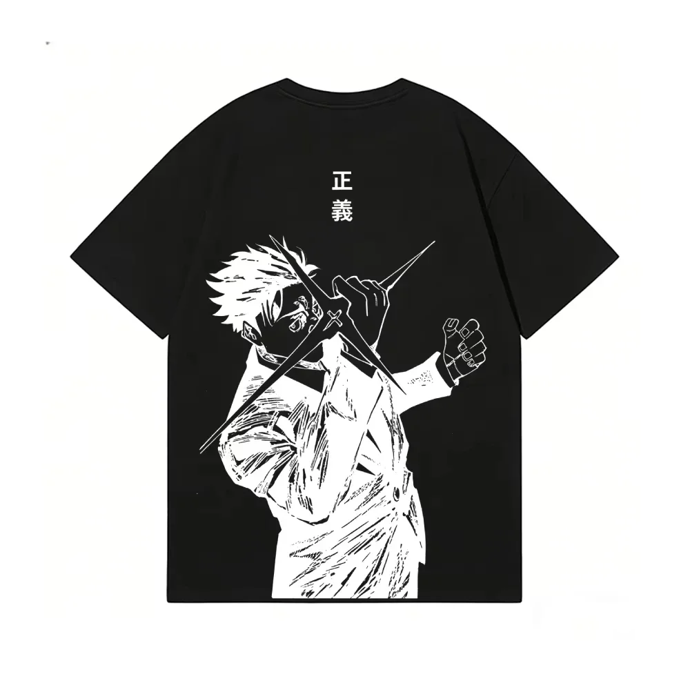 Jujutsu Kaisen Hiromi Higuruma Back Art pure Cotton T-shirt High-quality Streetwear Men's and Women's 2026 new Short-sleeved top