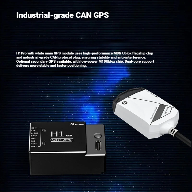 FLYWING Ace GPS retorno H1PRO Control de vuelo Autogyro antiinterferencias 3D modelo acrobático helicóptero/cámara retorno de una tecla