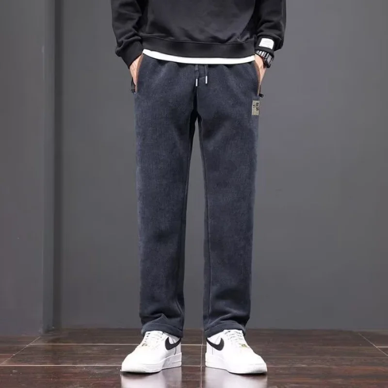 Men's Spring and Autumn Collection 2026 New Casual Pants with Drawstring Design, Corduroy Pants, Sporty Men's Pants, Trendy