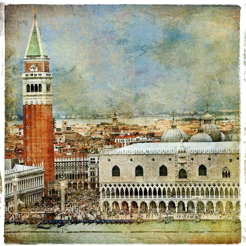 custom retro nostalgia building murals papel de parede 3d wall paper for Living room background photo wallpaper Home Decoration