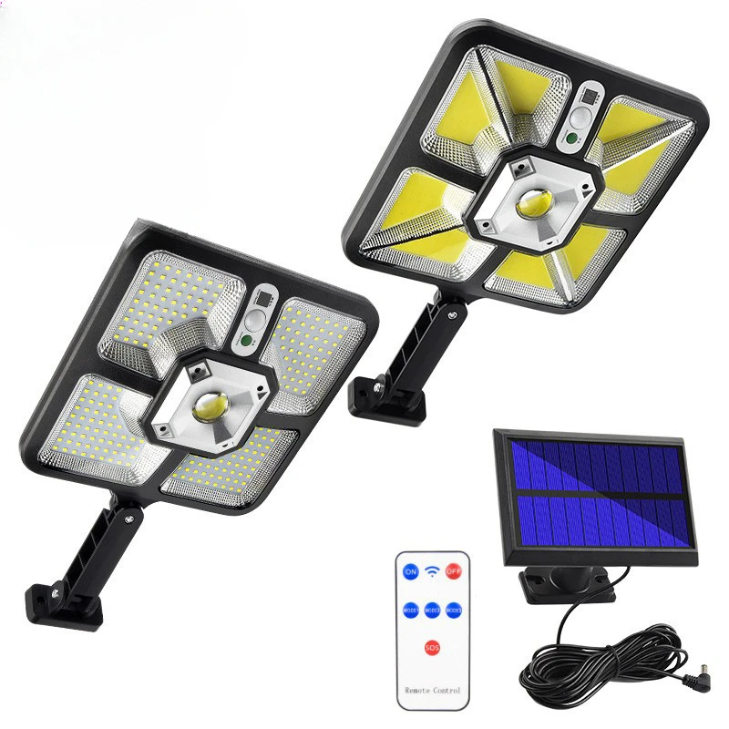 New LED Solar Outdoor Wall Light with Motion Sensor for Garden, Path, Wall, and Garage Lighting - Cross-border Design