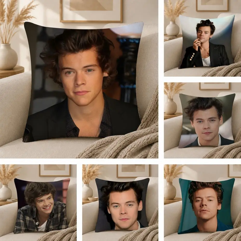 Singer H-HaRRys S-Styles Cushion Cover  Plush Fabric Soft Double Sided Print Sofa Cushion Cover Throw Pillow Covers
