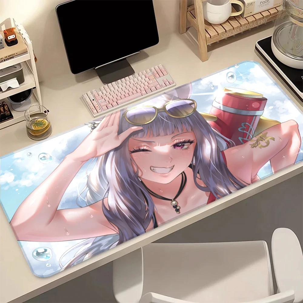 Anime Mouse Pad Gamer XXL Keyboard Mat Bright Red Colorful Horse Ear Group Anime Girls Multi Scene Office Gaming Home Desk
