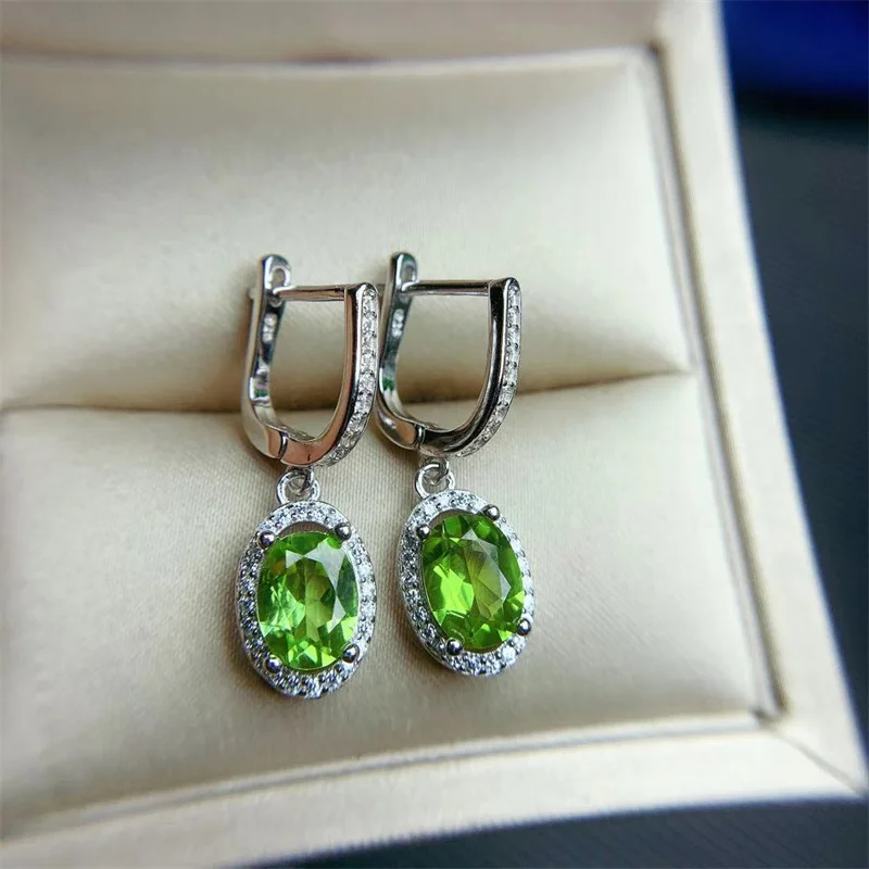 

Natural Citrine Peridot 925 Sterling Silver Drop Earrings Gemstone Top Quality S925 Jewelry Design with Certificate