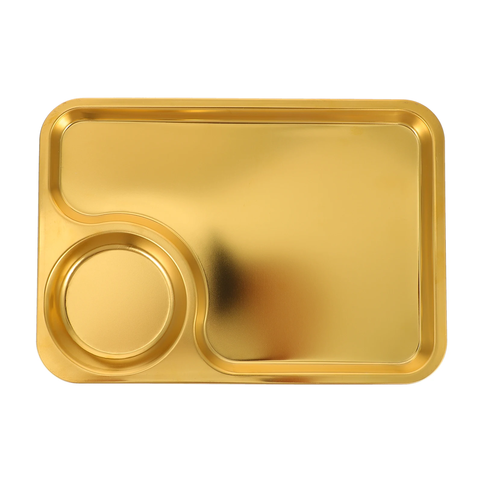 

1pc Stainless Steel Snack Storage Plate French Fries Dessert Serving Tray Multi-Purpose Food Plate For Fried Chicken Pork Chop