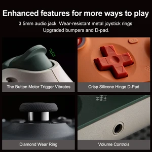 8Bitdo Final C Wired Xbox Controller, Gamepads, RGB Light, Fire Ring, Hall Effect Sticks for Windows, PC, X Series, S, Xbox One 6 Main Sales Control Xbox One - №6