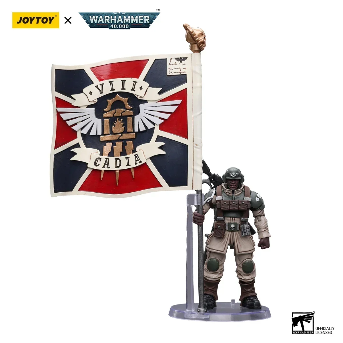 

JOYTOY 40k 1/18 Фигурки аниме 10,7 см Astra Militarum Cadian Command Squad Veteran с средней упаковкой, модель игрушки