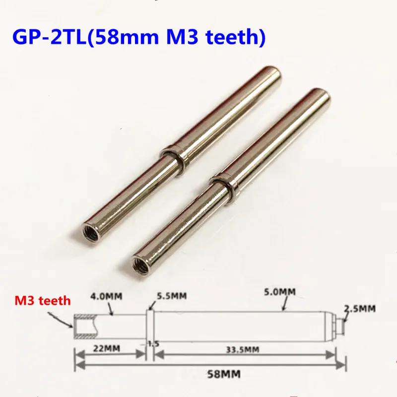 

50PCS/pack GP-2TL M3 Internal Teeth Spring Positioning Pin 5.0mm Elastic Column Total Length 58mm PCB Positioning Column