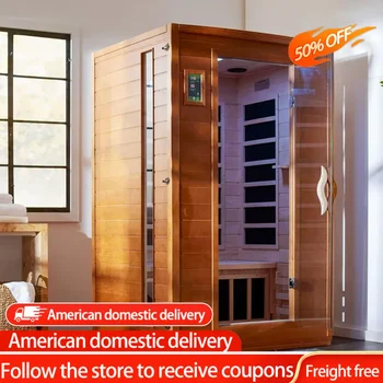 Andora 2 Person Low EMF FAR Infrared Sauna Home Spa with Bluetooth Speaker, Chromotherapy Lighting and Red Light Feature