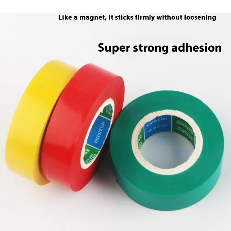 5 Rolek 10 Metrów Taśma Elektryczna PVC Odporna na Zużycie Trudnopalna Bezołowiowa Izolacyjna Kolorowa Wodoodporna Elektryk 4 Kolory