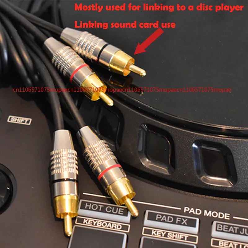Par de cabos de áudio mistos personalizados 2 RCA Connect Disc Player Placa de som 5M