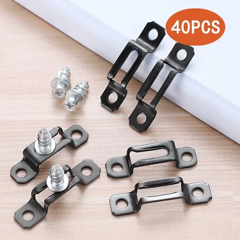 40 قطعة مسامير السحابات موصل غير مرئي الأثاث السحابات العملي ربط أجزاء قفل الكامة