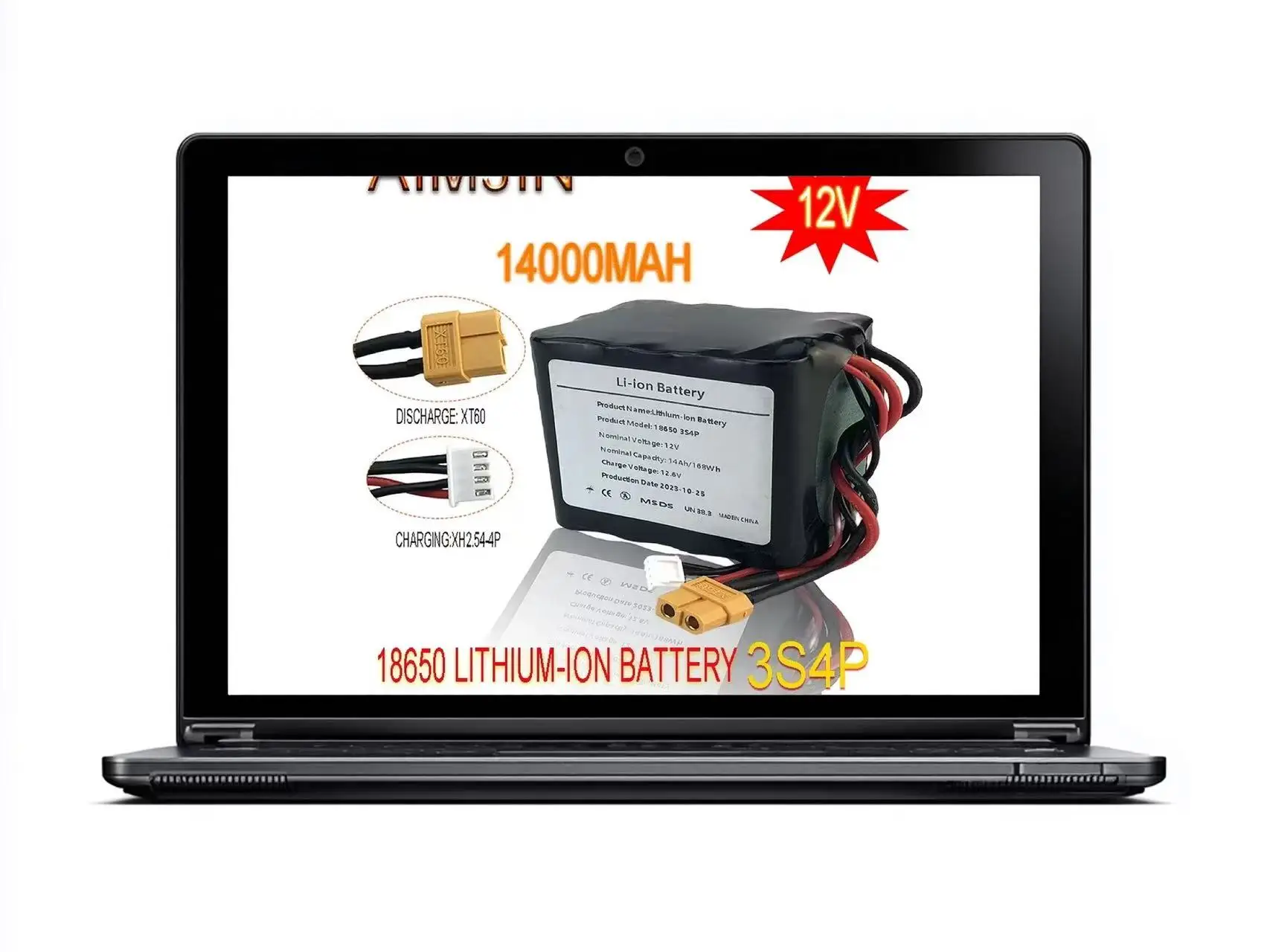 

Li-ion 3S4P 12V 14Ah High Capacity UAV Rechargeable 12.6V Battery for Various RC Airplane Drone Quadrotor XH2.54-4P XT60
