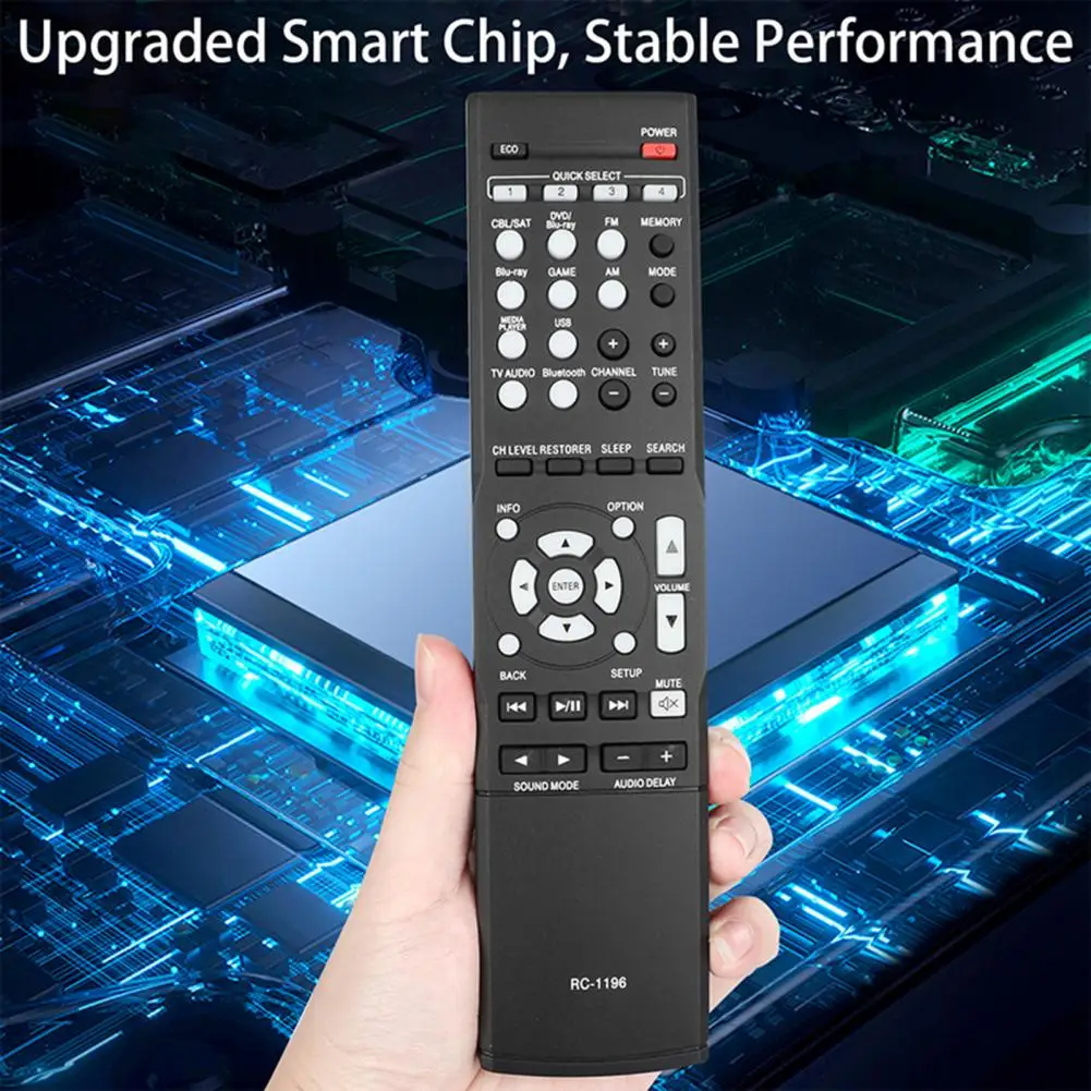 Rc-1196 Remote Control Chipset Denon Av Receiver Remote Control Replacement for Easy Setup Home Theater Ergonomic Design Simple
