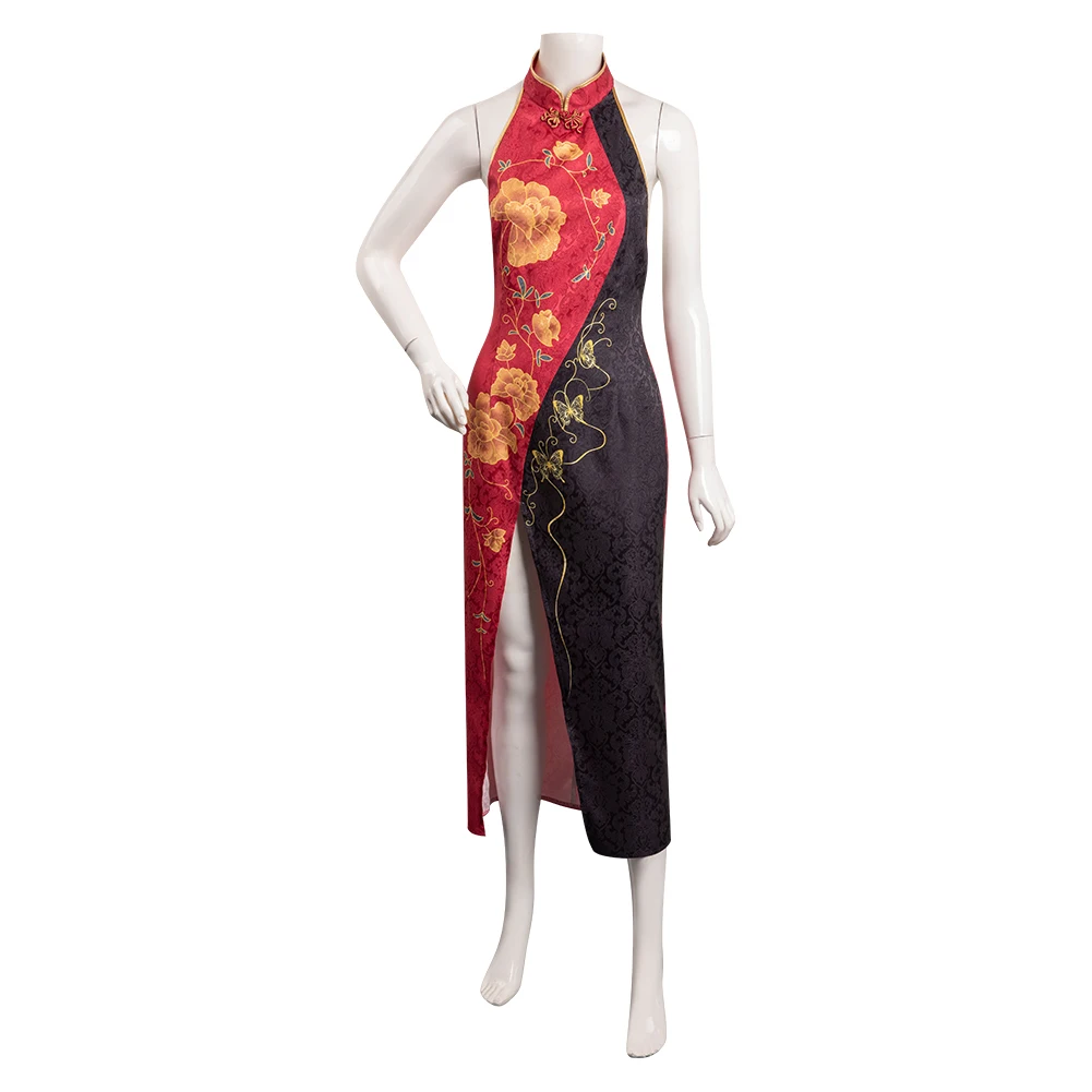 Ada Wong Cosplay Costume Game Resident 4 Remake Female Cheongsam Dress outfit Halloween Carnival Party Role travestimento abiti