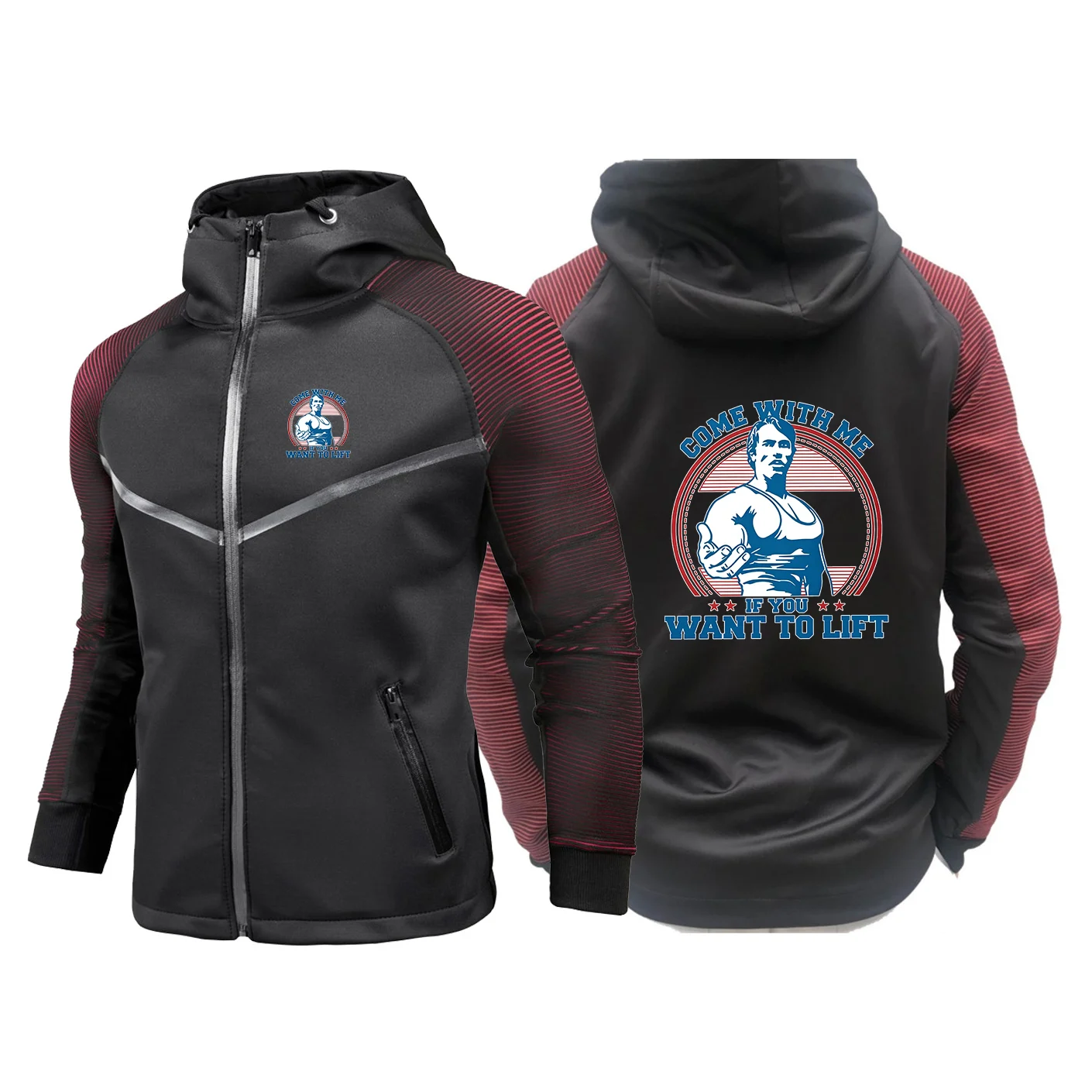 Come with Me If You Want To Lift Men's Endurance Off-Road Motorcycle Bike Windproof Jacket Thin Hoodie Zipper Jacket Hoodies