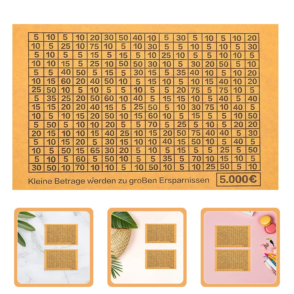 

5000 Euro Challenge Savings Tracker Stickers DIY Money Box Creative Design for Financial Goals Birthdays Holidays