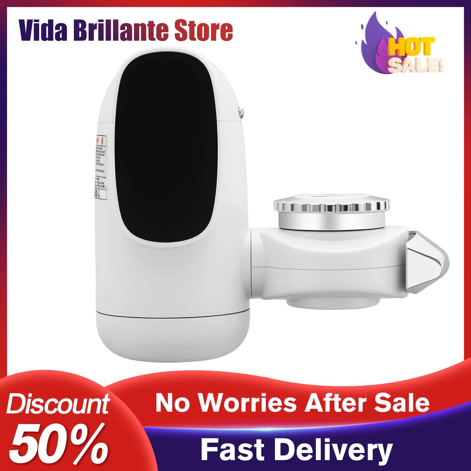 صنبور الماء الساخن الفوري لـ RV 2500W 110V RV سخان مياه الولايات المتحدة التوصيل 5.91 * 5.12in IPX4 شاشة LED مقاومة للماء الطراز الحديث #1