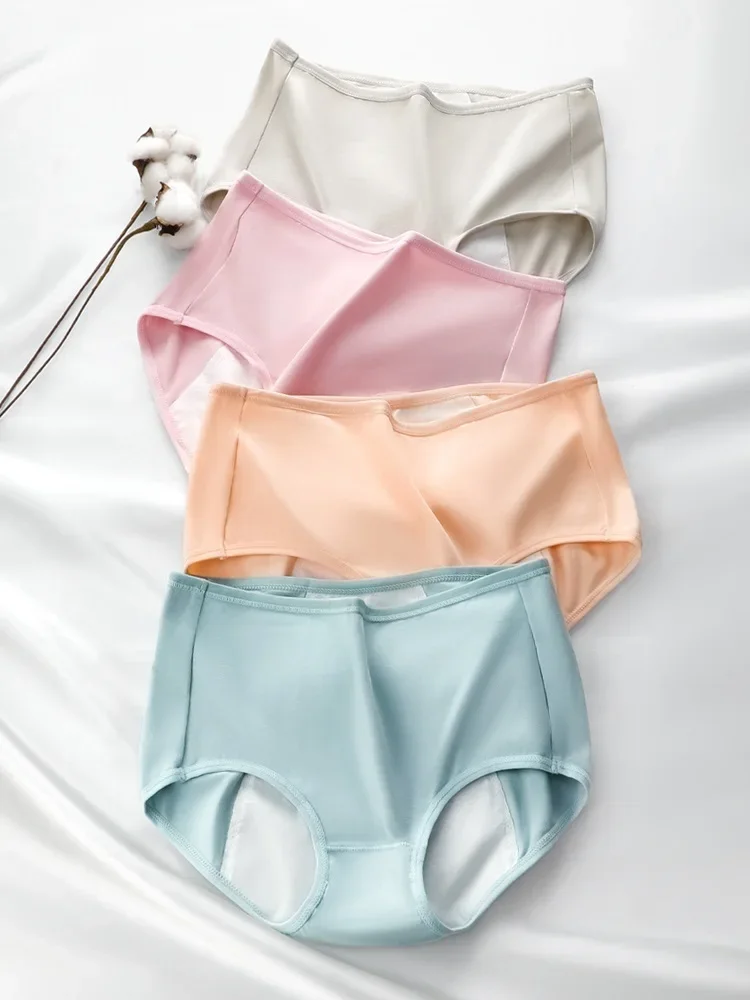 

5PC Antibacterial women's pure cotton high-waisted all-cotton women's Japanese-style girlish thin summer breathable